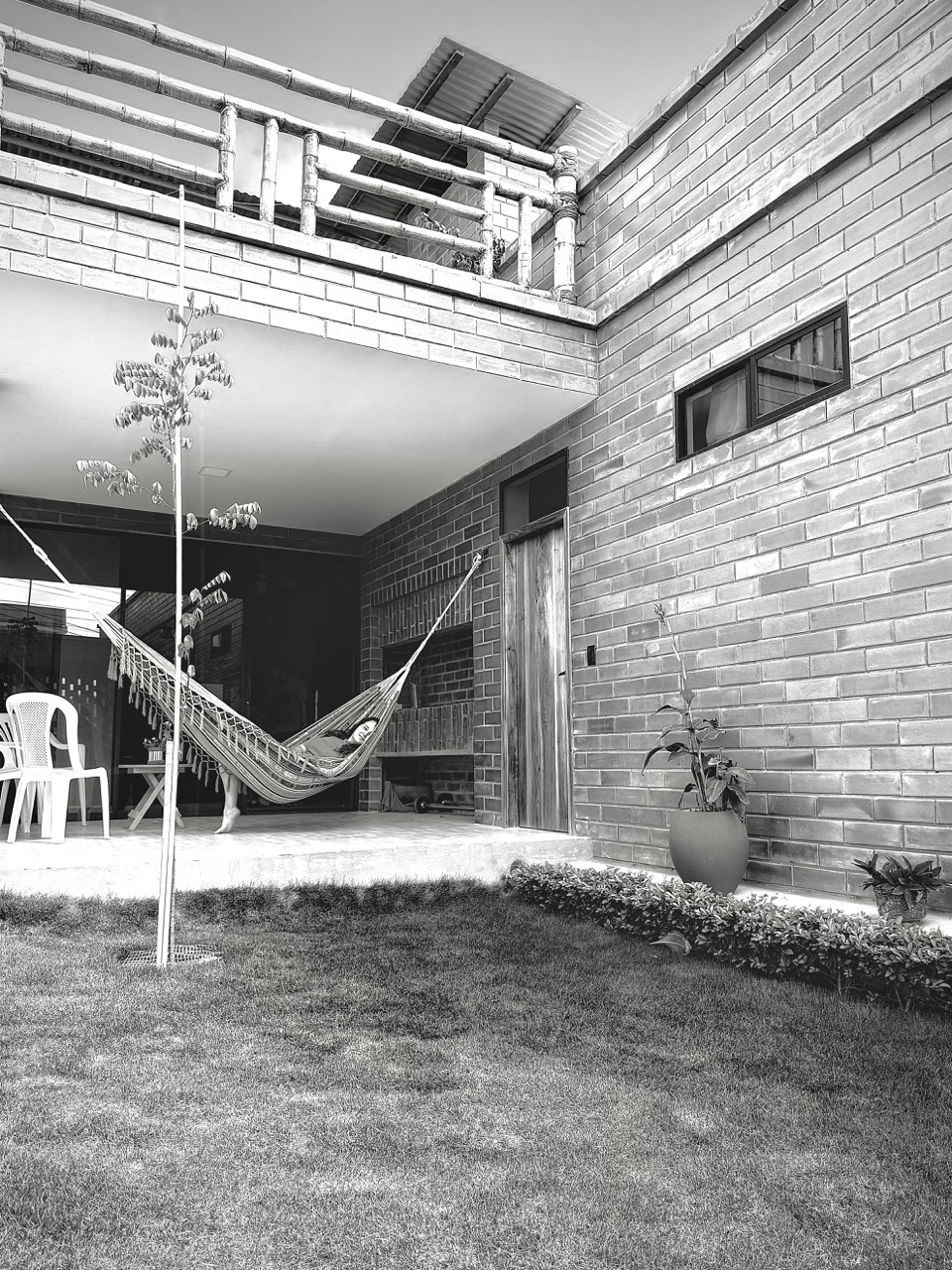 Early morning light across the central patio